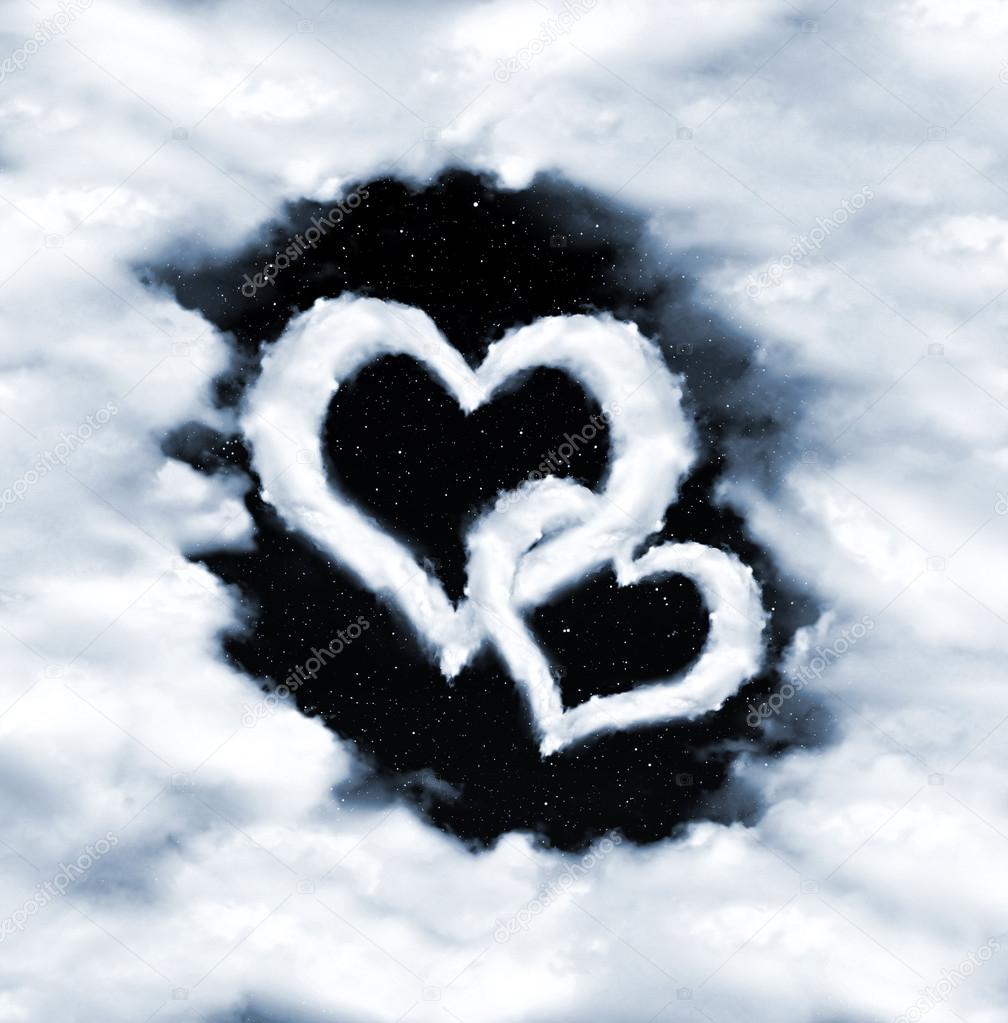 heart from clouds