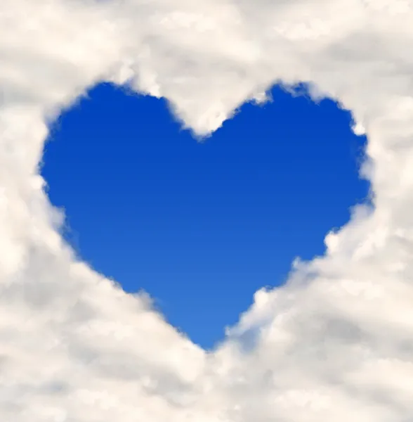 Corazón de las nubes — Foto de Stock