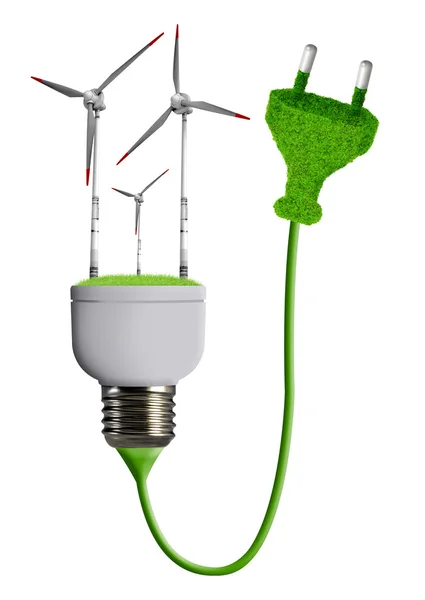 Eco energi lampa isolerad på vit — Stockfoto