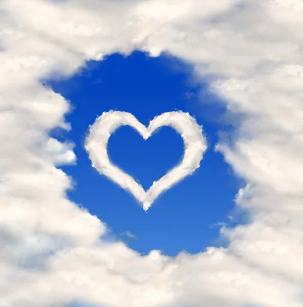 Heart from clouds — Stock Photo, Image