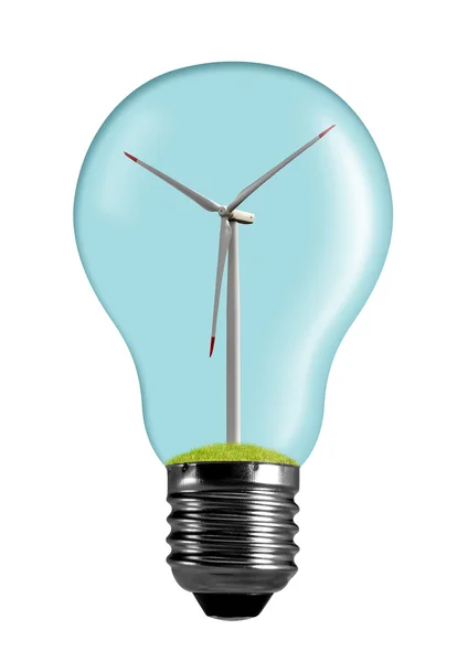 Vindkraftverk i bulb — Stockfoto