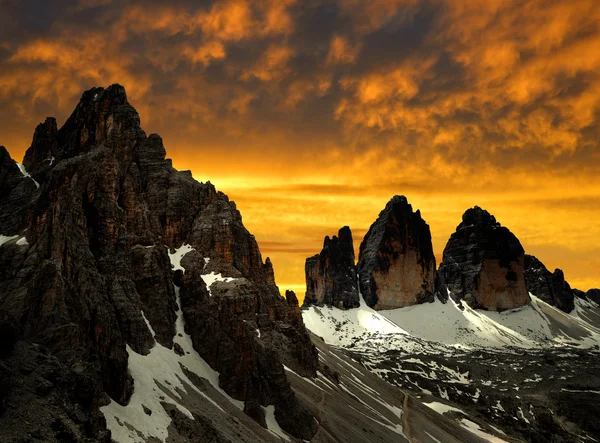 Tre Cime di Lavaredo z Paternkofel — Zdjęcie stockowe