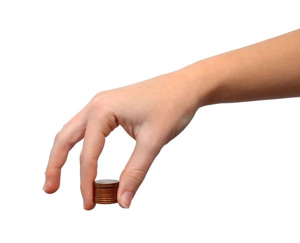 Female hands with money — Stock Photo, Image