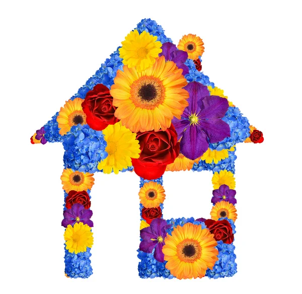 House symbol from flowers — Stock Photo, Image