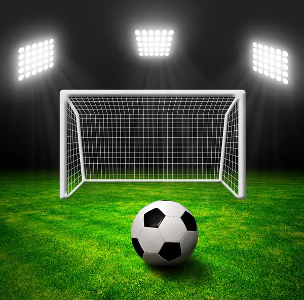 草のサッカー ボール — ストック写真