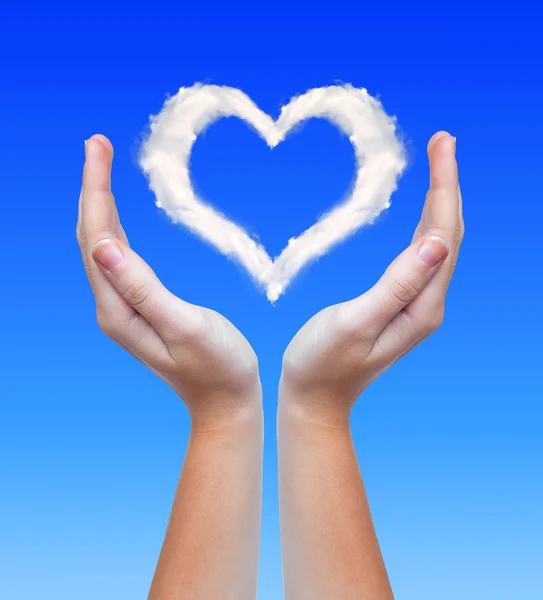 Heart from clouds — Stock Photo, Image