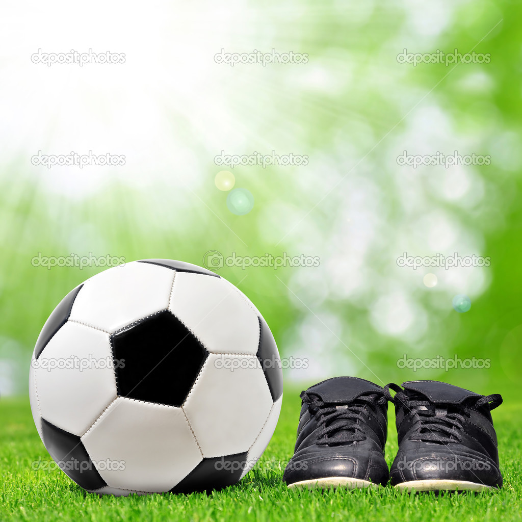 Soccer ball and soccer boots