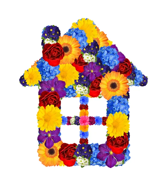 Symbole de maison de fleurs — Photo