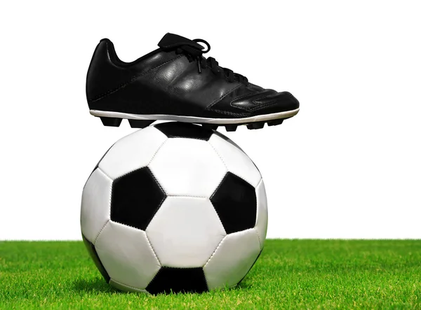 Fußball und Schuhe — Stockfoto