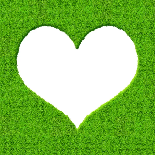 Marco del corazón verde — Foto de Stock
