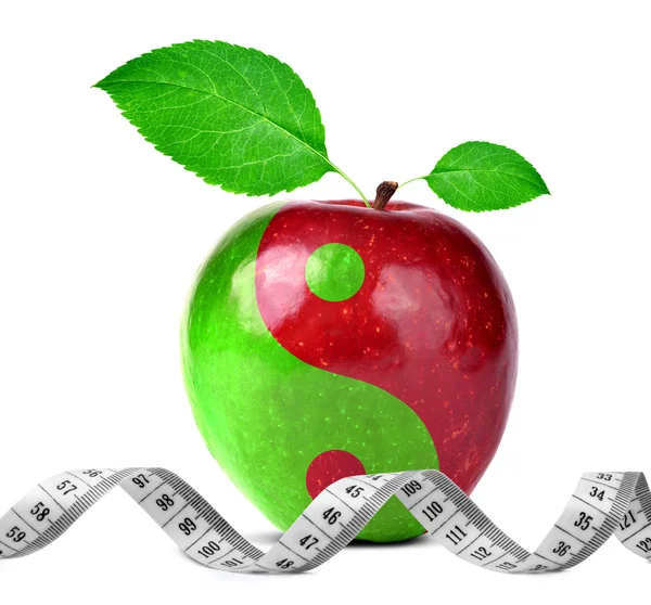 Colagem de Yin Yang de maçã — Fotografia de Stock