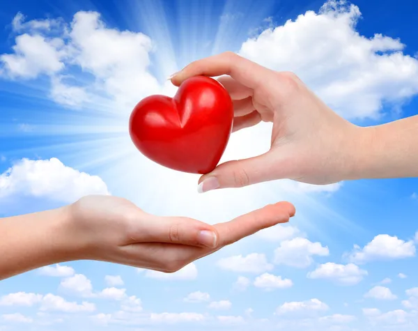 Heart in hand — Stock Photo, Image