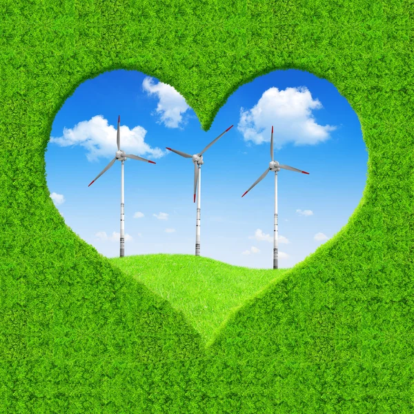 Green heart — Stock Photo, Image