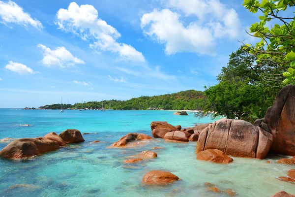 Anse Lazio Beach Island Praslin Seychelles Indian Ocean Africa — Stock Photo, Image