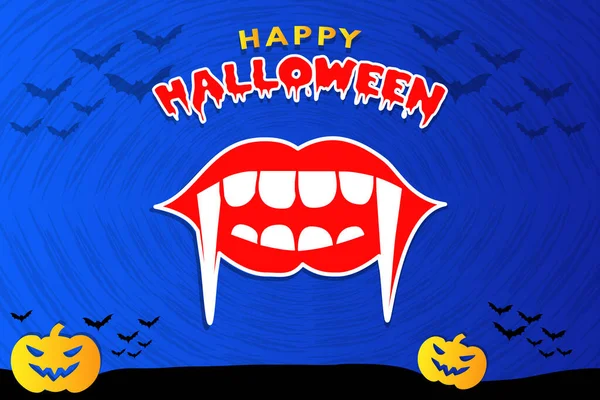 Feliz Halloween Convite Cartão Banner Ilustração Vetorial — Vetor de Stock