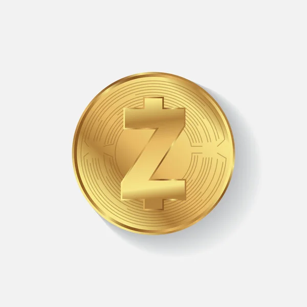Gold Bitcoin Icon Vector Illustration — Stock Vector