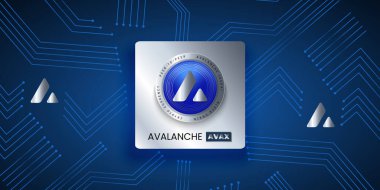 AVAX vektör illüstrasyon kripto para birimi kavramı 