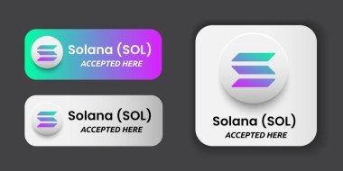 SOL vektör illüstrasyon kripto para birimi kavramı 