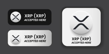 XRP vektör illüstrasyon kripto para birimi kavramı 