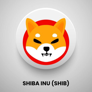 SHIB vektör illüstrasyon kripto para birimi kavramı 