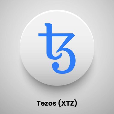 XTZ vektör illüstrasyon kripto para birimi kavramı 