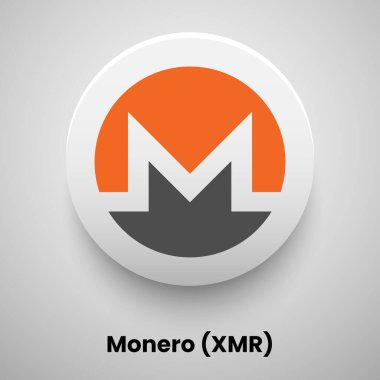 XMR vektör çizimi kripto para birimi kavramı 