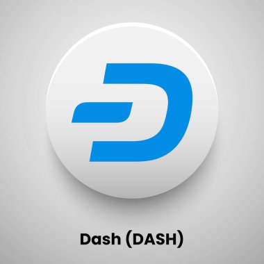 DASH vektör illüstrasyon kripto para birimi kavramı 