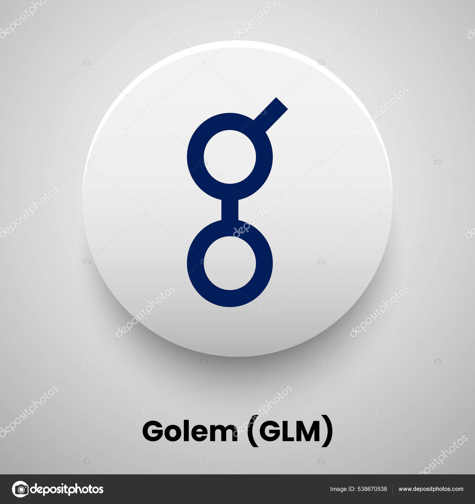 Golem Vector Illustration Cryptocurrency Concept Stock Vector by  ©satheeshsankaran 538670538
