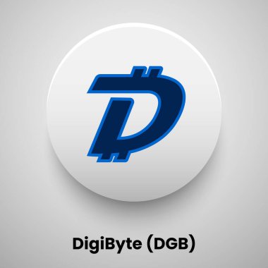 digibyte vektör illüstrasyon kripto para birimi kavramı 