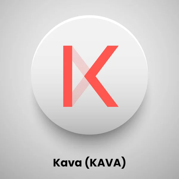 Kava Vetor Ilustração Criptomoeda Conceito —  Vetores de Stock