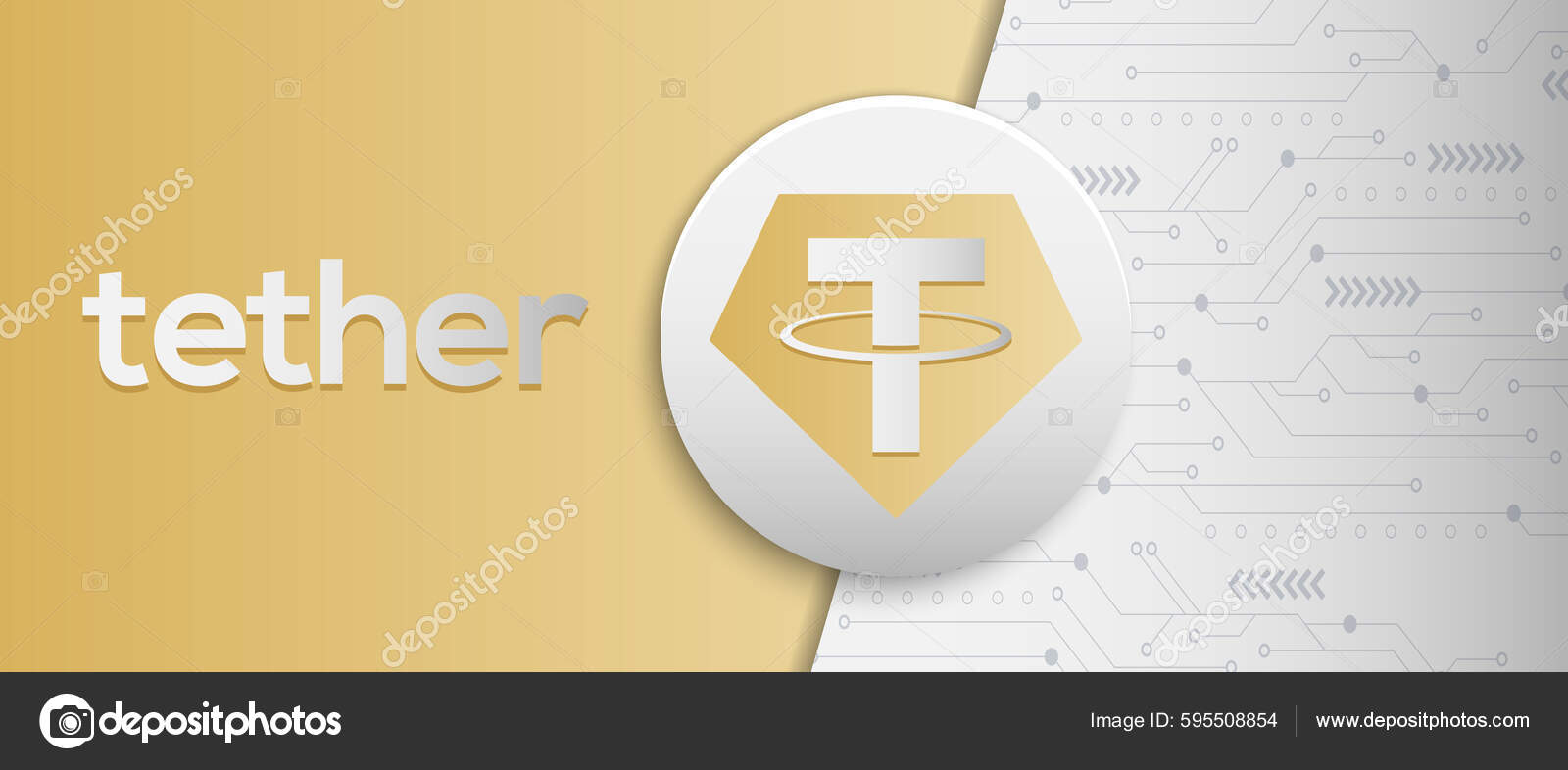 Tether Gold Xaut Crypto Coin Symbol Logo Block Chain Based  图库矢量图©satheeshsankaran 595508854