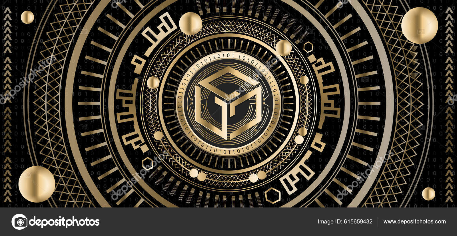 Gala Gala Coin Luxury Golden Ornamental Vector Background Illustration  Stock Vector by ©satheeshsankaran 615659432