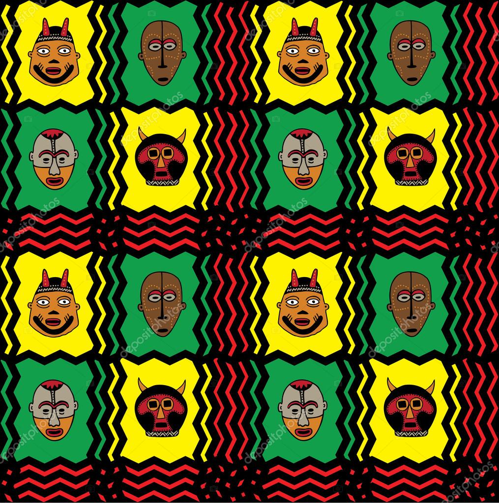 African Mask Pattern ??? Stock Vector ?? dukepope 12504285