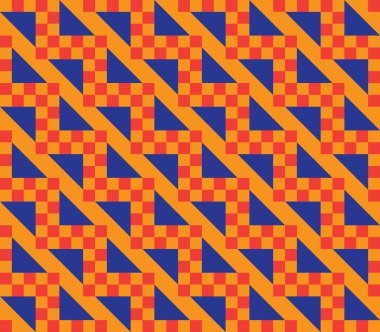 Damalı turuncu zigzag