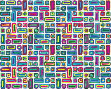 Colorful Hand Drawn Pattern clipart