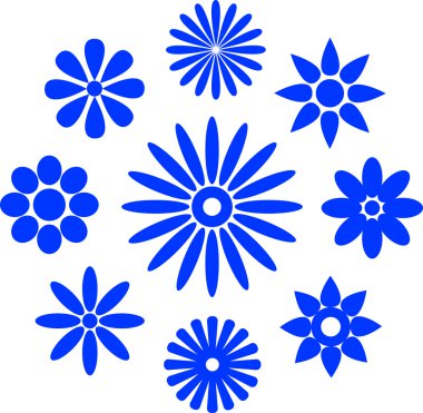 çiçek logosu öğeleri