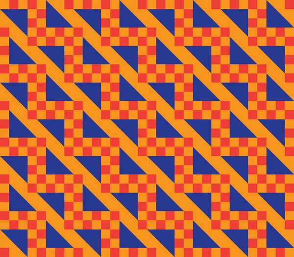 Checkered Orange Zigzag — Stock Vector