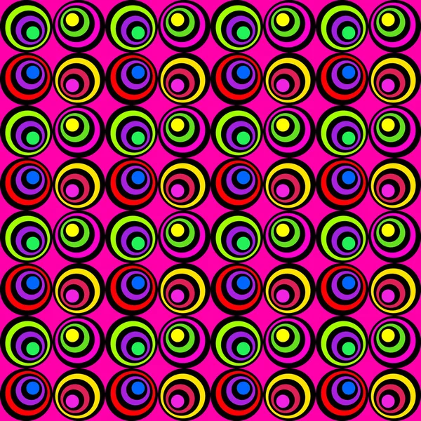 Sömlös färgglada psykedeliska mönster — Stock vektor