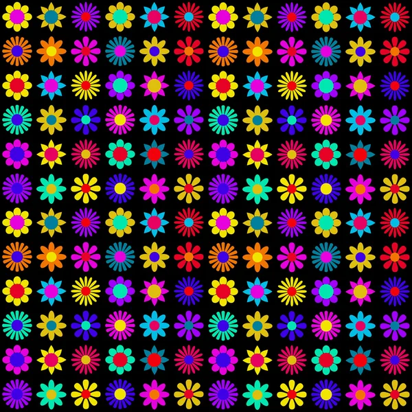 Vibrant flowers pattern — Stock Vector