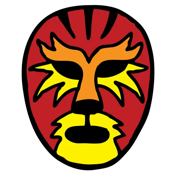 Tiger Wrestling Mask — Stock Vector