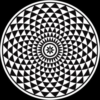 Siyah-Beyaz dairesel fractal