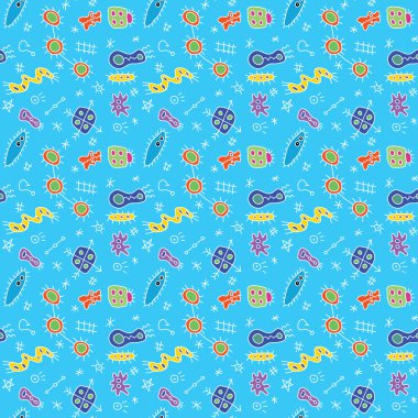 renkli soyut karalamalar desen