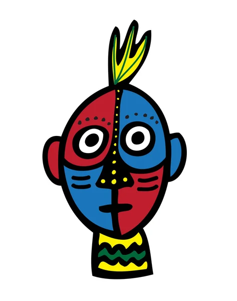 Visage tribal — Image vectorielle