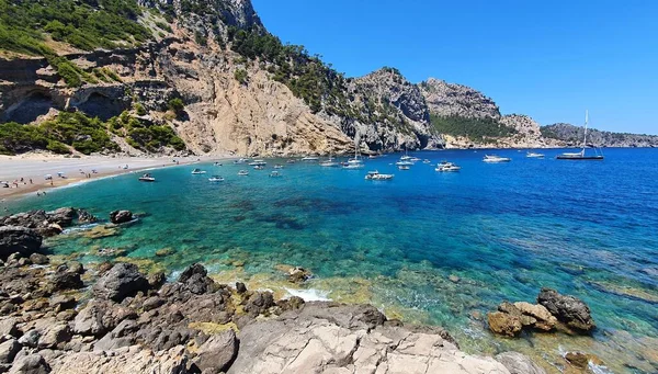 Beautiful Natural Beach Coll Baix Platja Des Coll Baix Alcudia — Fotografia de Stock