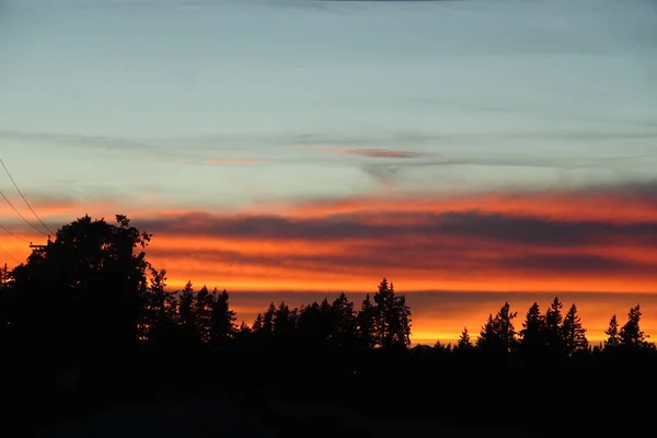 Sunset Kloudy Bardzo Piękne Oregonie — Zdjęcie stockowe