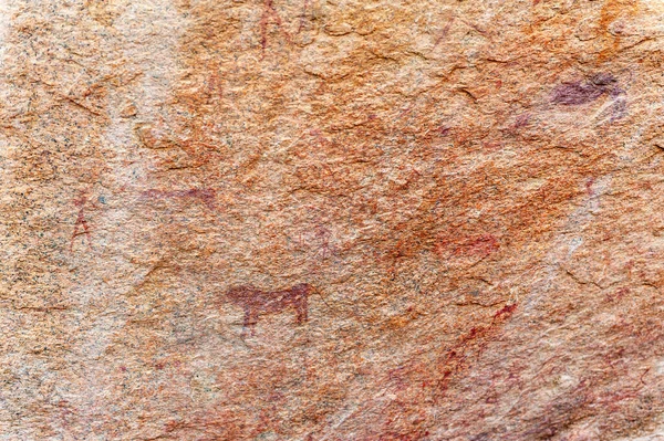 Arte rupestre do povo de San perto de Spitzkoppe — Fotografia de Stock