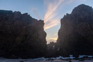 Pfeiffer plajında gün batımı