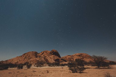 Gece vakti Namibya Çölü