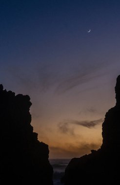 Pfeiffer plajında gün batımı