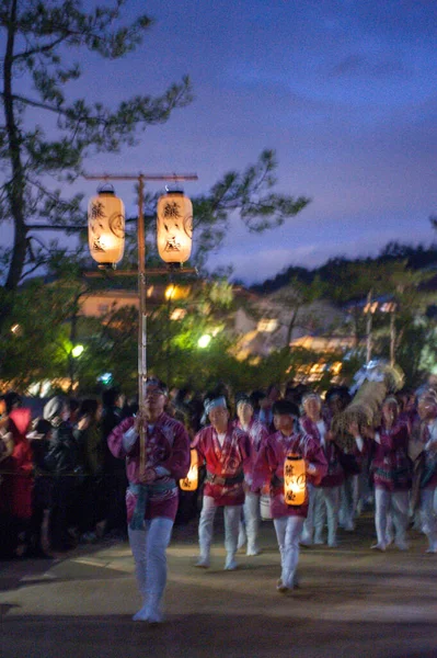 Chinkasai-Feuerfest am Itsukushima-Schrein — Stockfoto